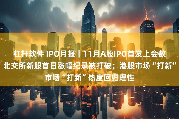 杠杆软件 IPO月报｜11月A股IPO首发上会数创两年来新高 北交所新股首日涨幅纪录被打破；港股市场“打新”热度回归理性