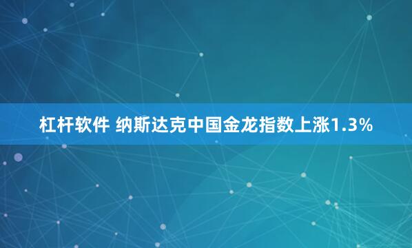 杠杆软件 纳斯达克中国金龙指数上涨1.3%